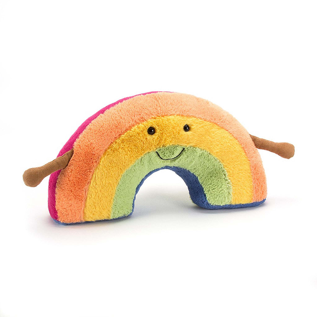 Jellycat Amuseable Rainbow Plush Toy, front view.