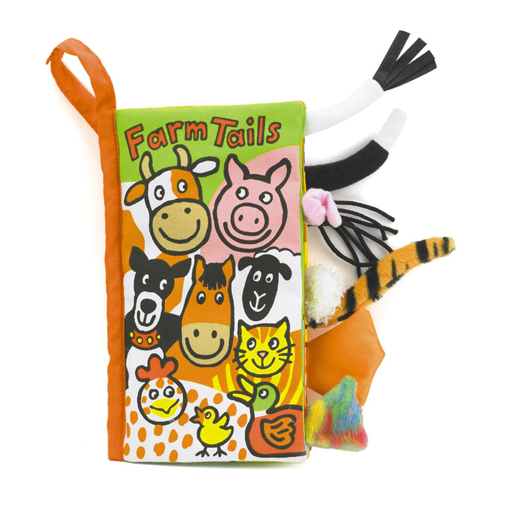 jellycat farm tails soft interactive baby book front