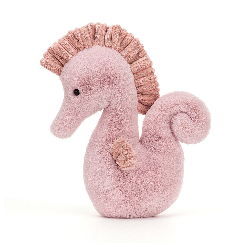 jellycat sienna seahorse pink stuffie plush toy side