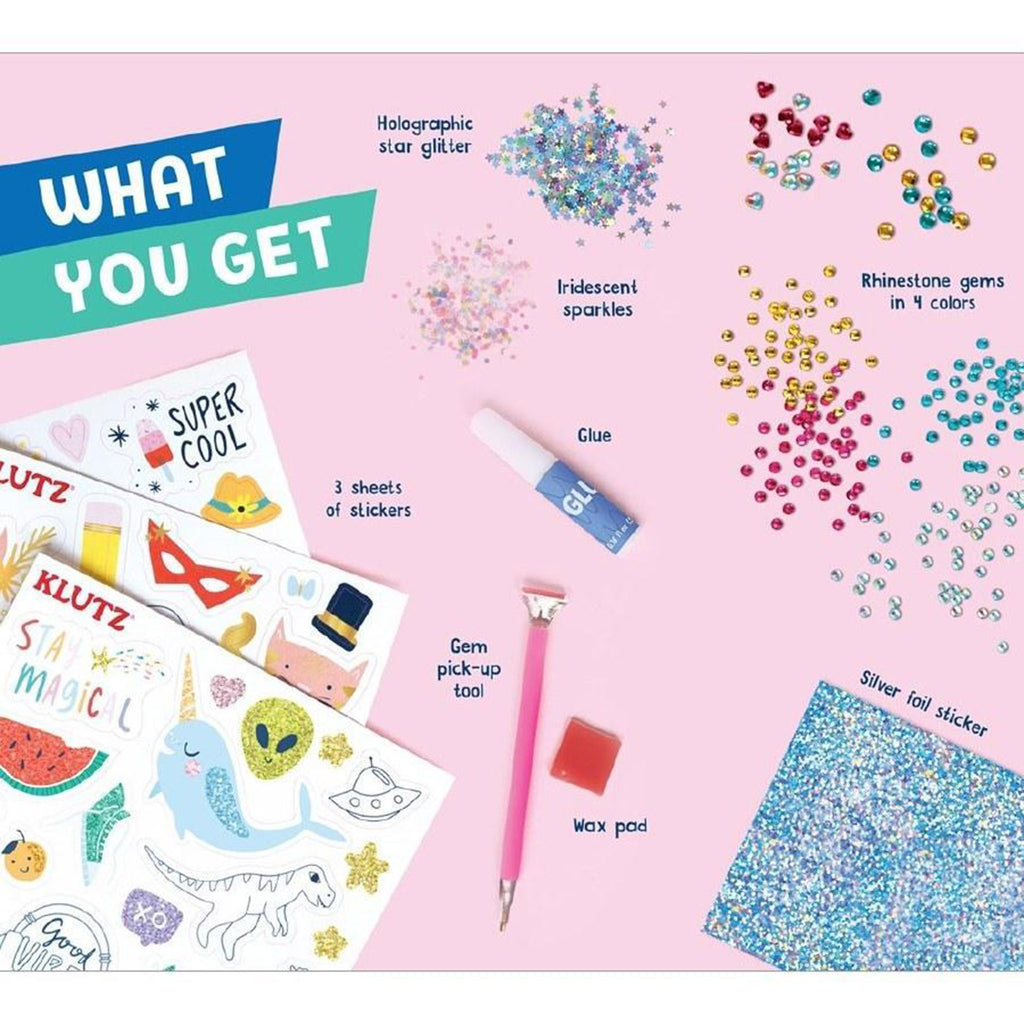 klutz make your own gem stickers kids diy craft kit contents