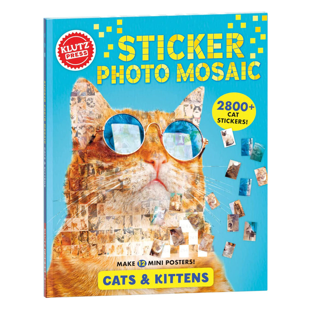Front cover for Klutz Sticker Photo Mosaic: Cats & Kittens activity book.