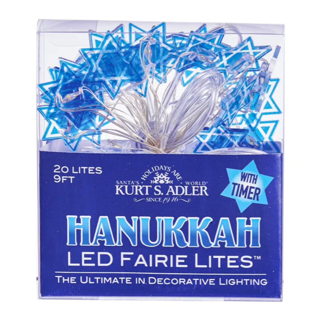 kurt adler battery operated star of david led fairy light set