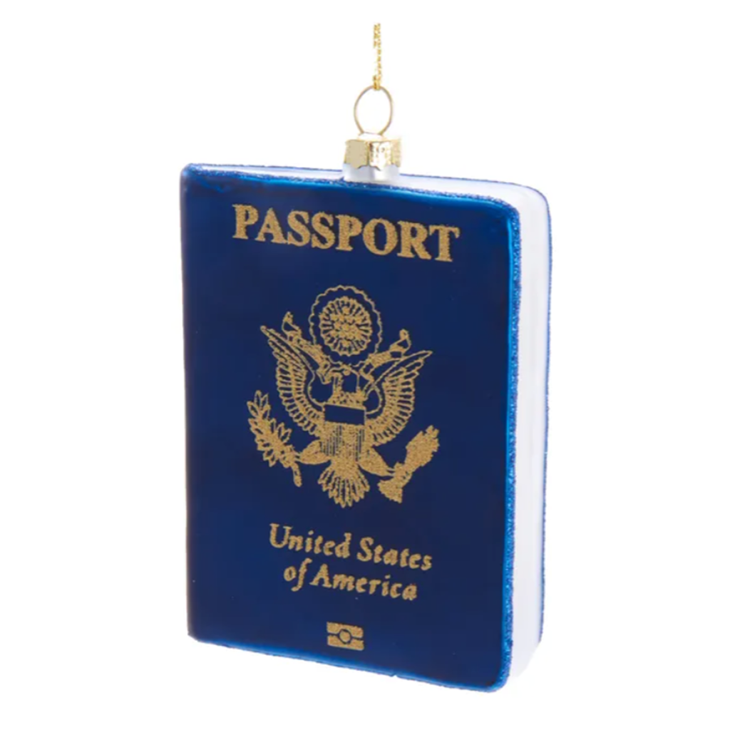 kurt adler glass passport ornament