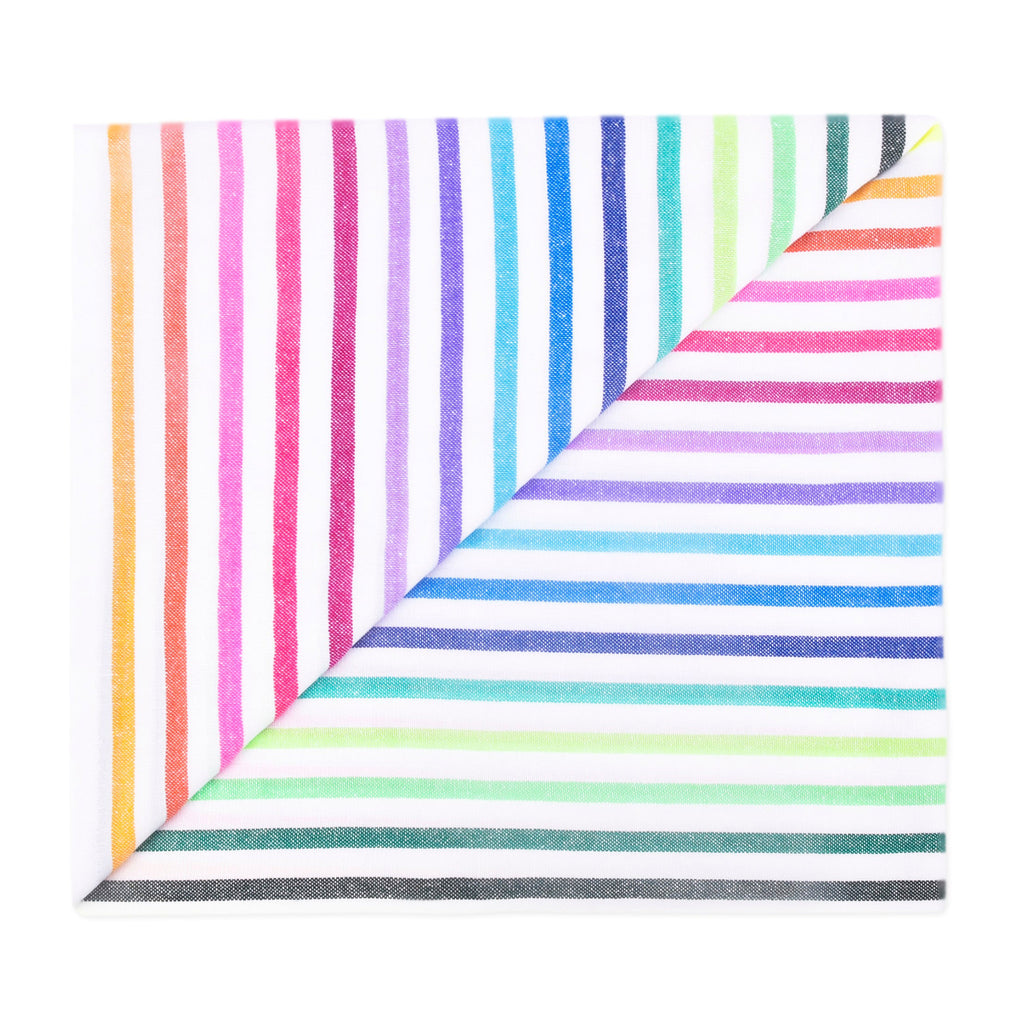 las bayadas la lucia colorful striped woven beach blanket towel folded into a square