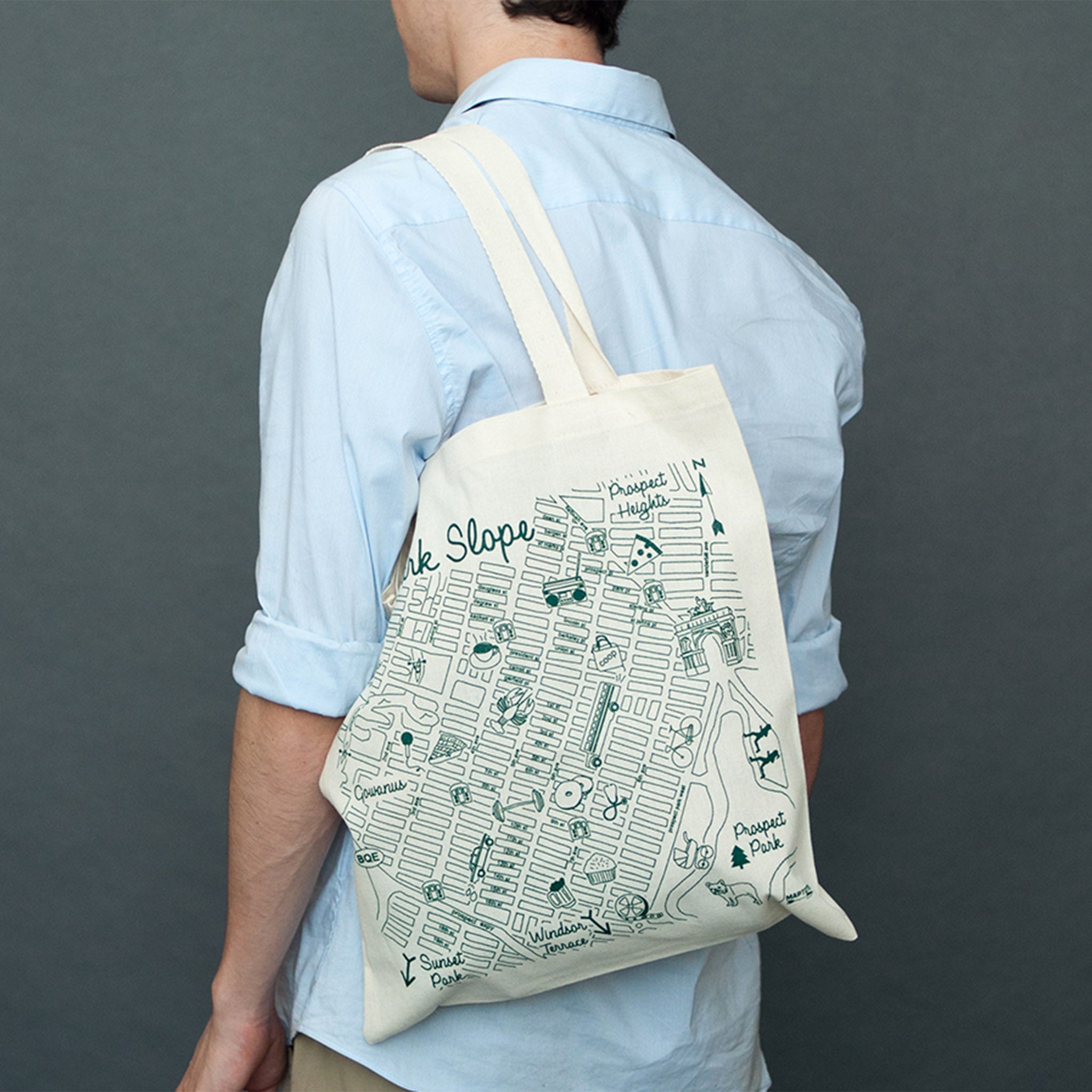 Maptote Park Slope Canvas Grocery Tote