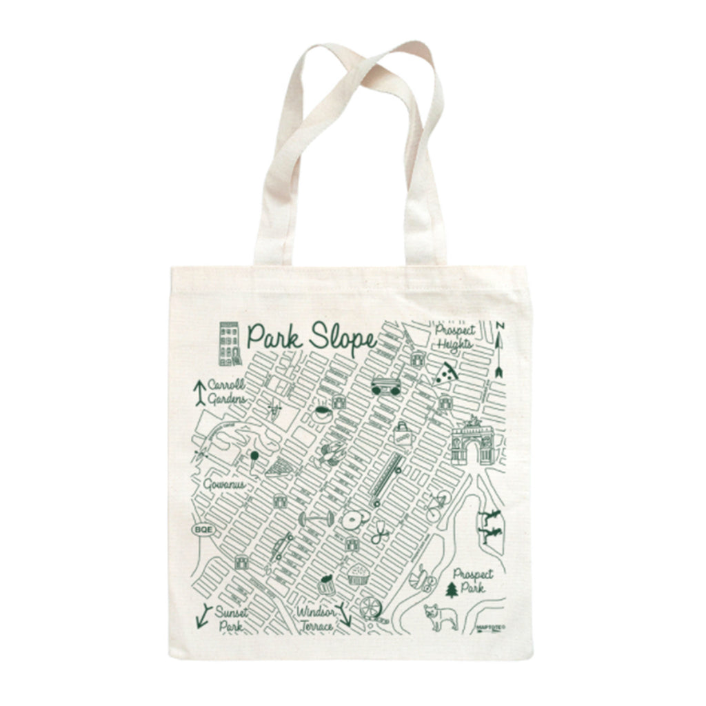 maptote park slope brooklyn cotton canvas reusable grocery tote bag