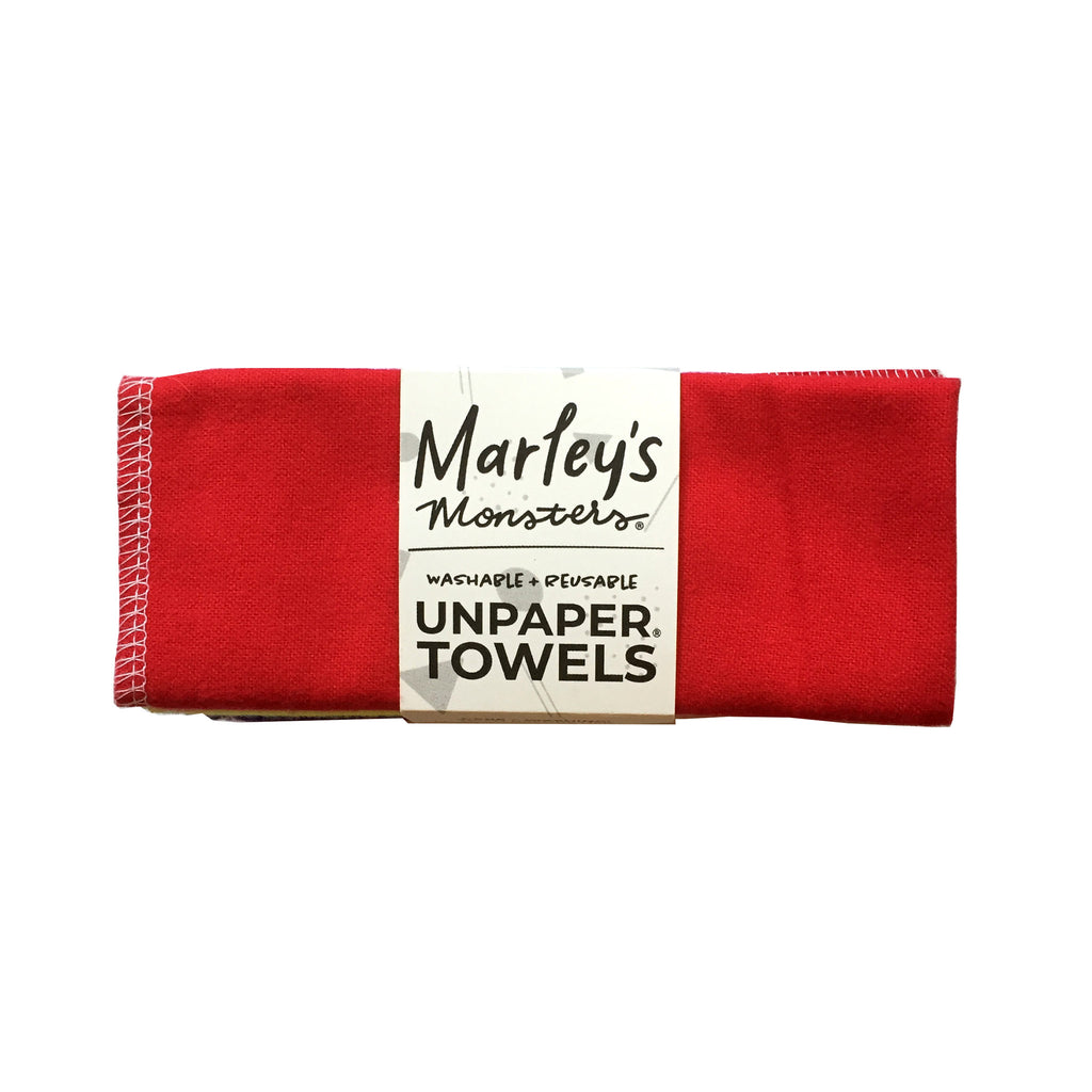 marleys monsters reusable unpaper towels six pack bold rainbow with red on top