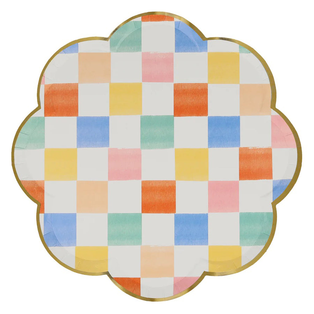 meri meri colorful pattern dinner plates