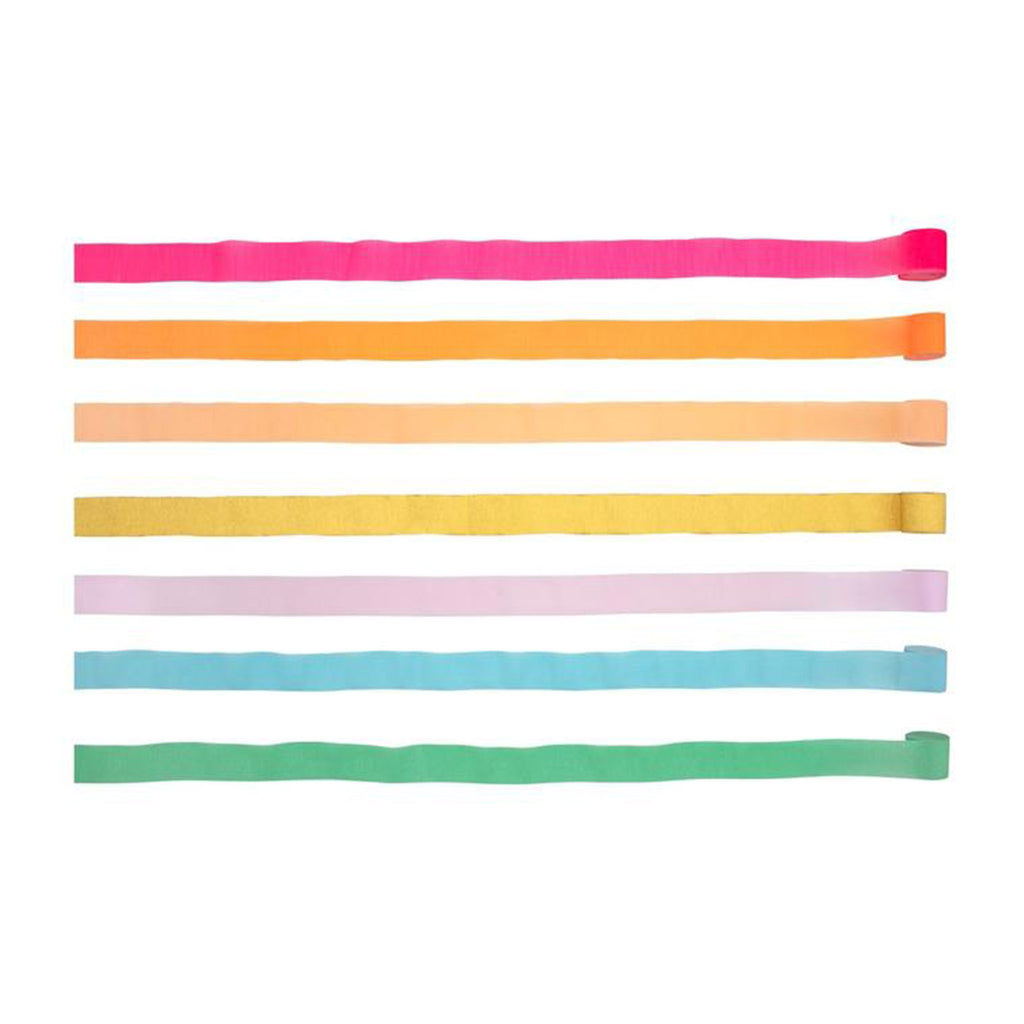 meri meri bright crepe paper streamers garland birthday party decorating supplies rolled out