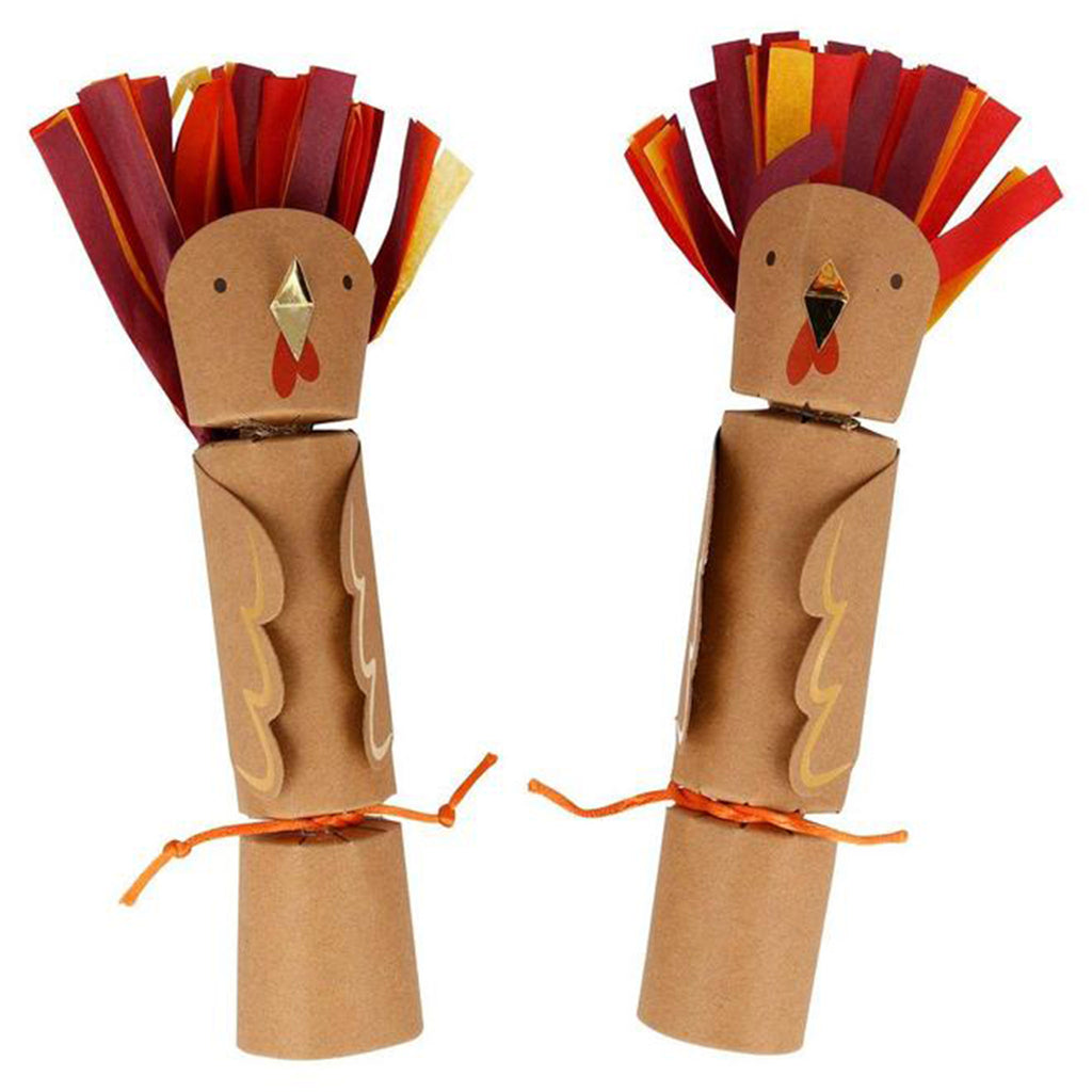 meri meri thanksgiving turkey medium crackers holiday party supplies detail of poppers