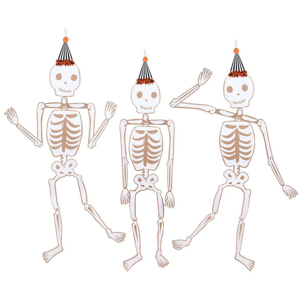 meri meri vintage giant halloween jointed skeletons