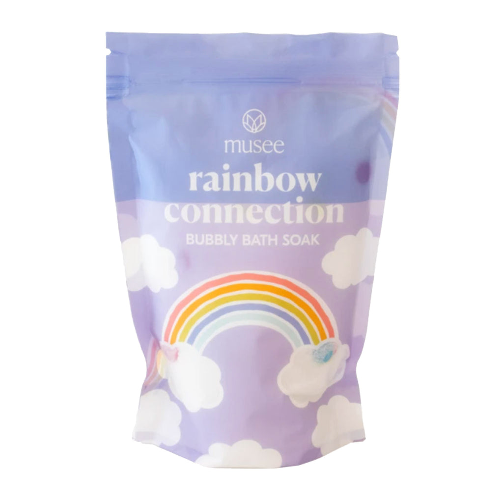 musee rainbow connection scented bubbly bath soak in packaging