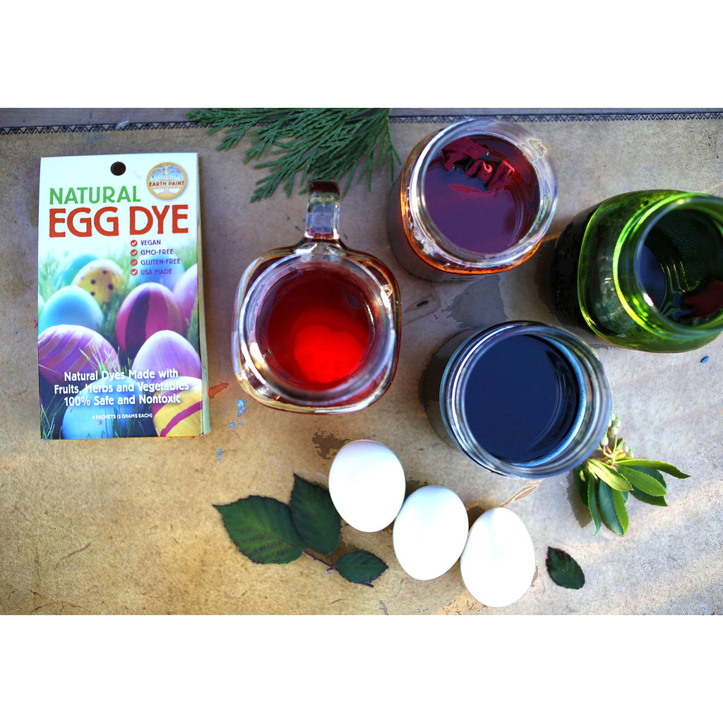 natural earth paint natural egg dye kit in use
