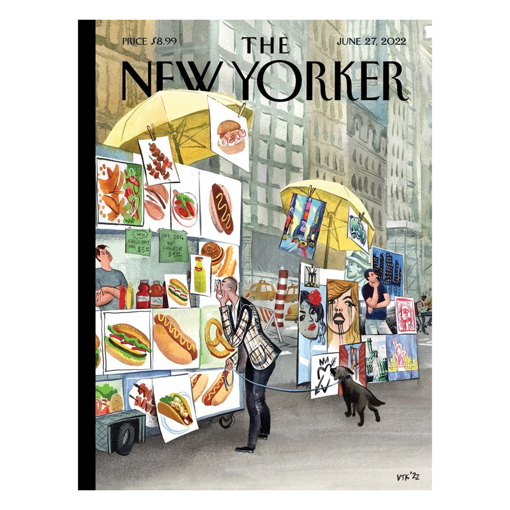 Original The New Yorker cover that the 1000 piece Sidewalk Connoisseurs jigsaw puzzle is based on.