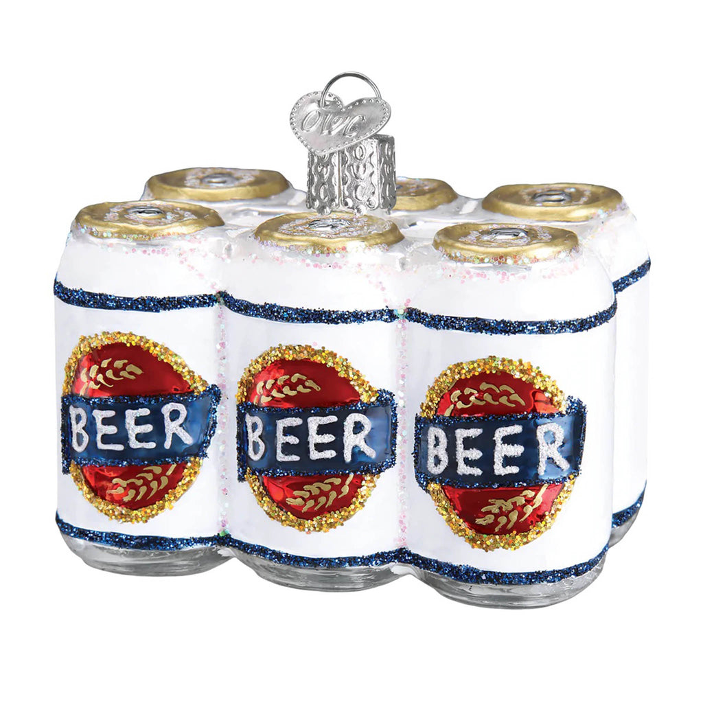 old-world christmas six pack of beer ornament