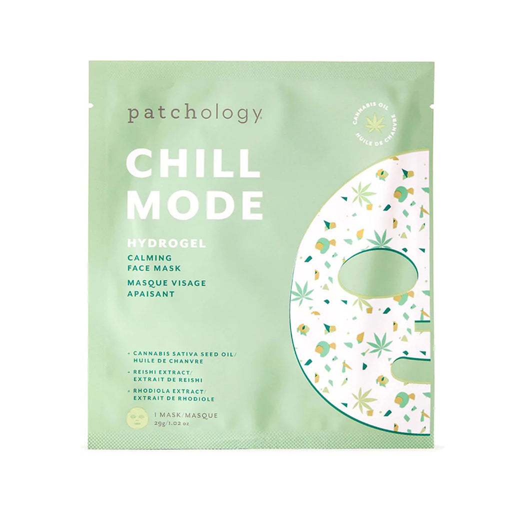 Patchology Chill Mode Hydrogel Calming Face Mask in packaging.