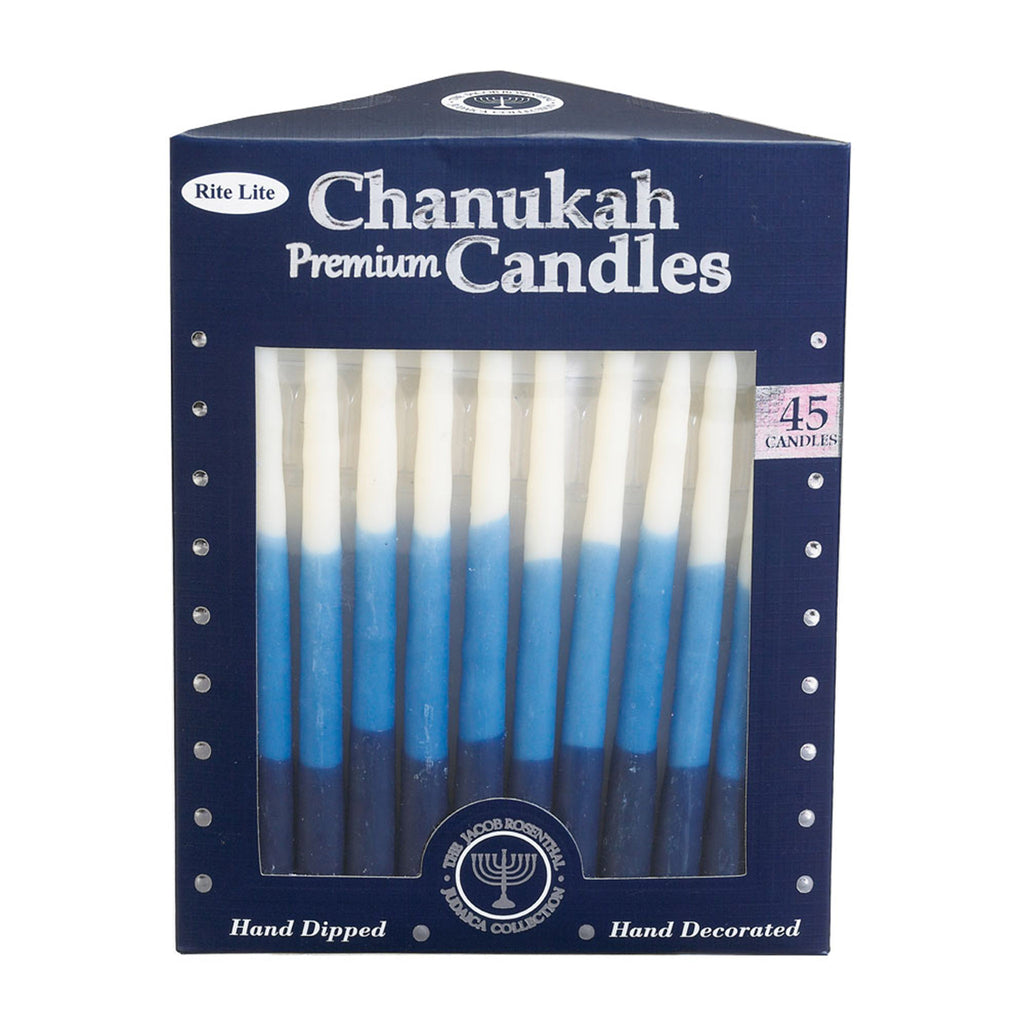 rite lite premium blue gradient chanukah candles box