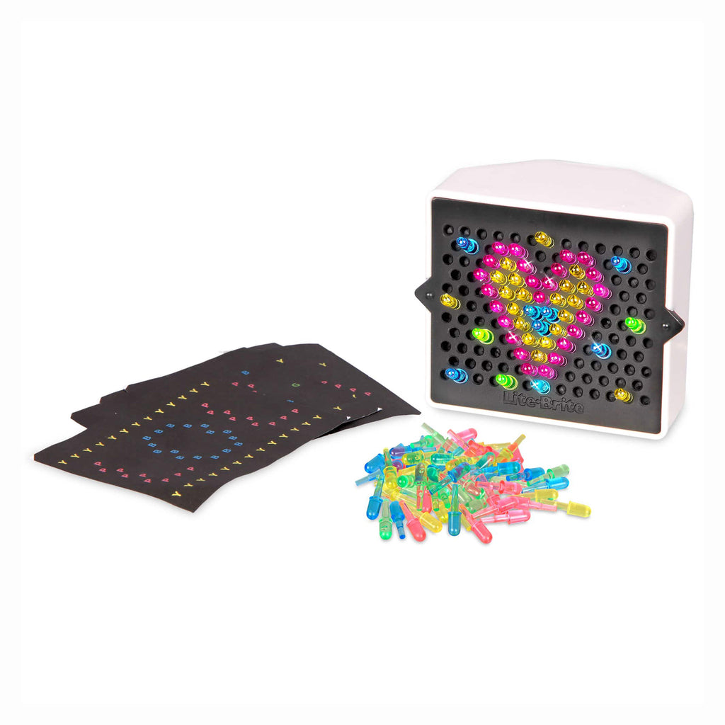 schylling mini lite brite colorful light-up kids toy in use
