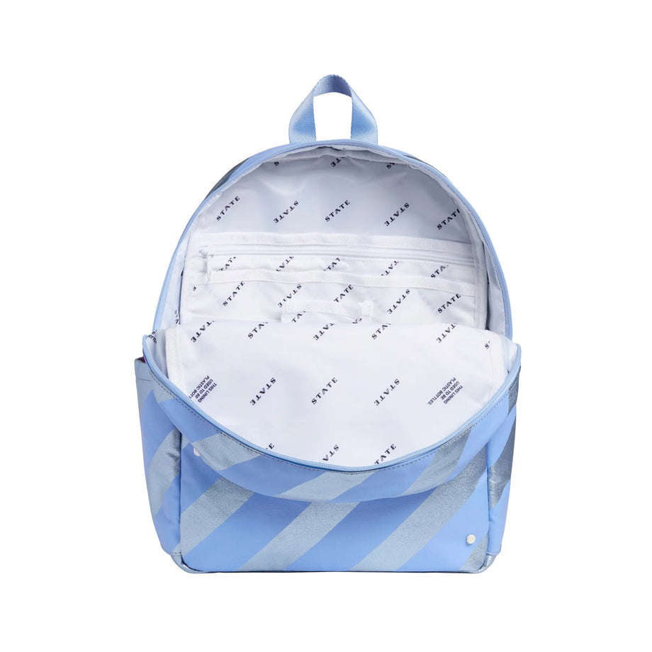 State Bags Kane Kids Backpack in Stripe Periwinkle