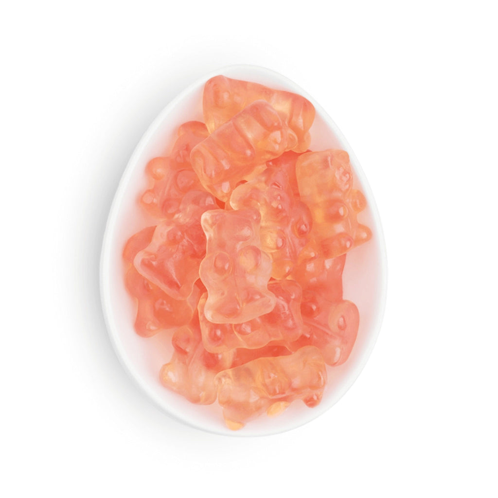 sugarfina rose all day gummy bears candy in dish detail