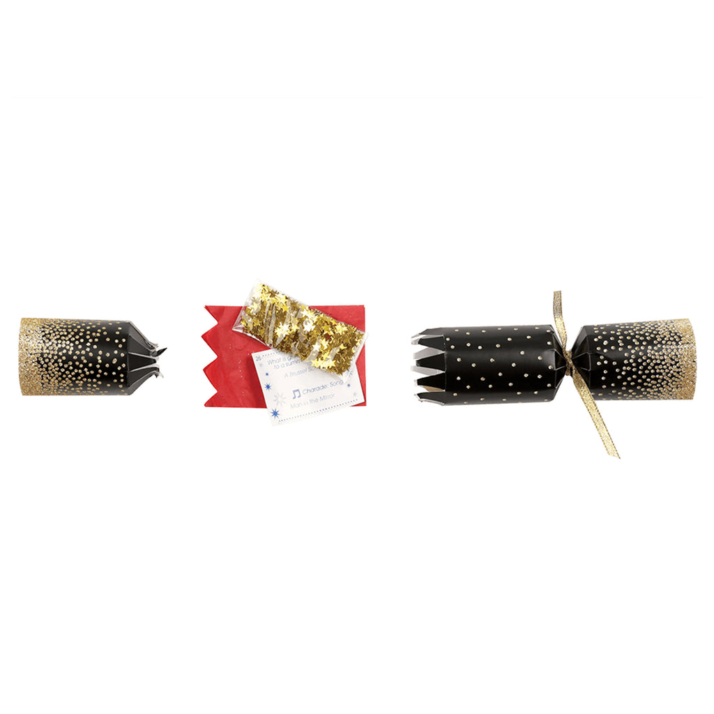 the gift wrap company let's celebrate six luxury party crackers contents