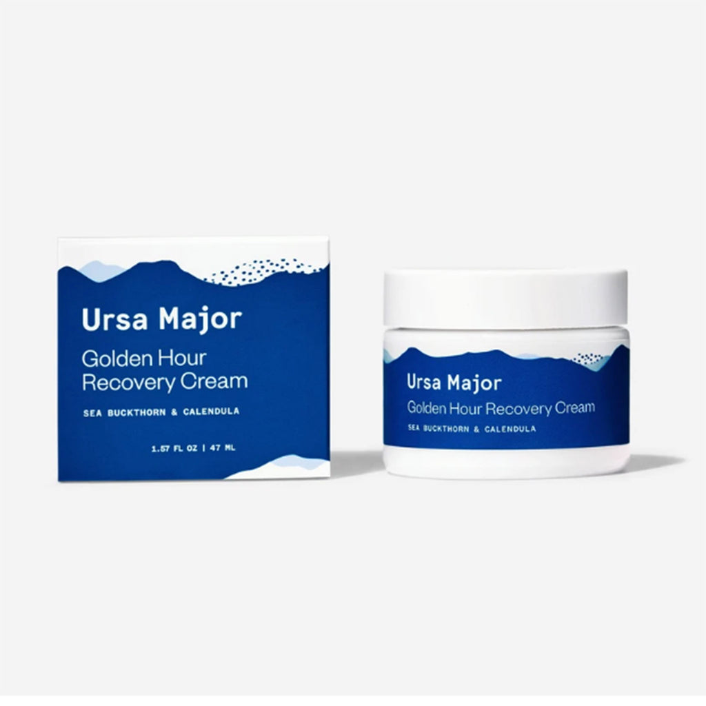 ursa major golden hour recovery face cream with packaging