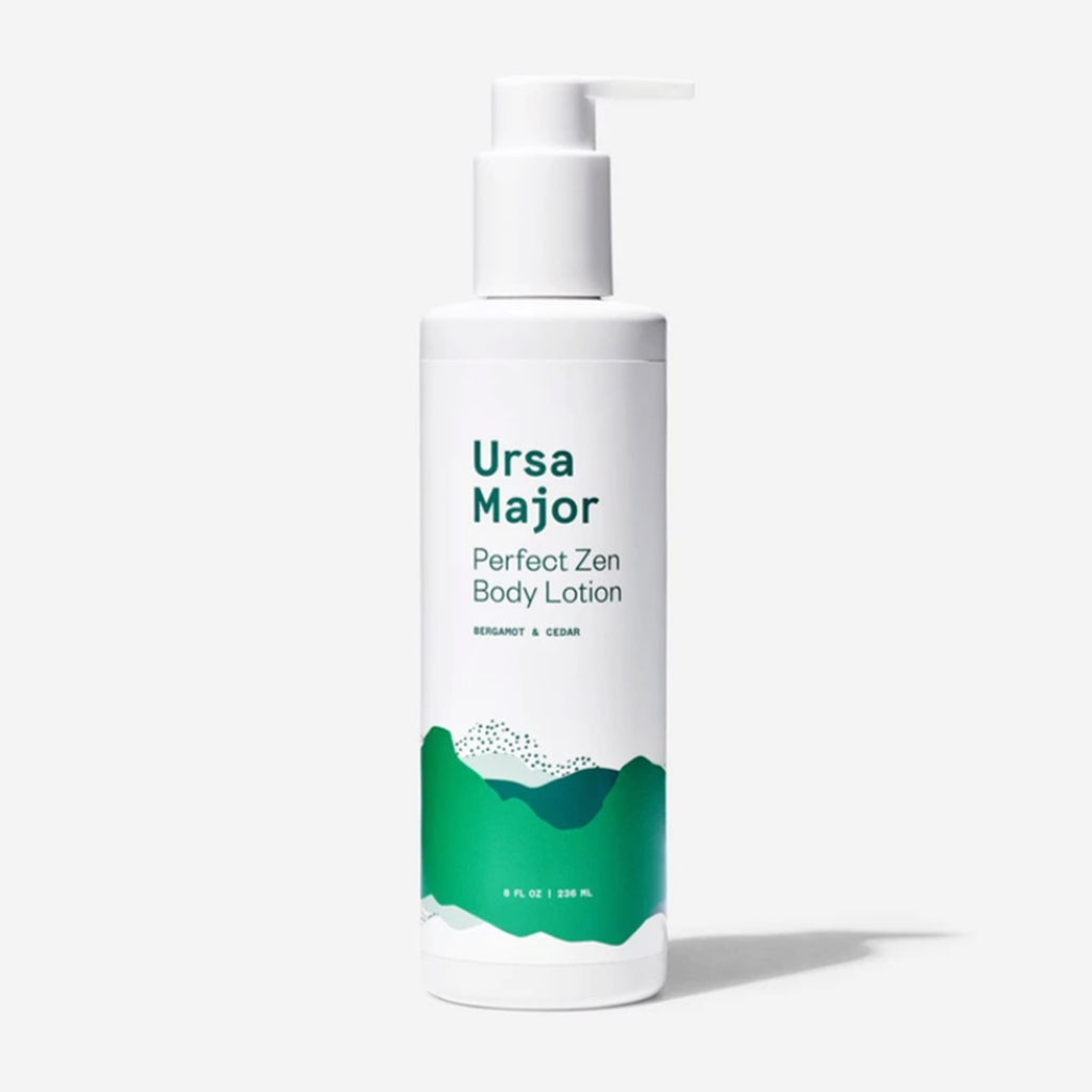 ursa major perfect zen body lotion in 8 ounce pump bottle packaging